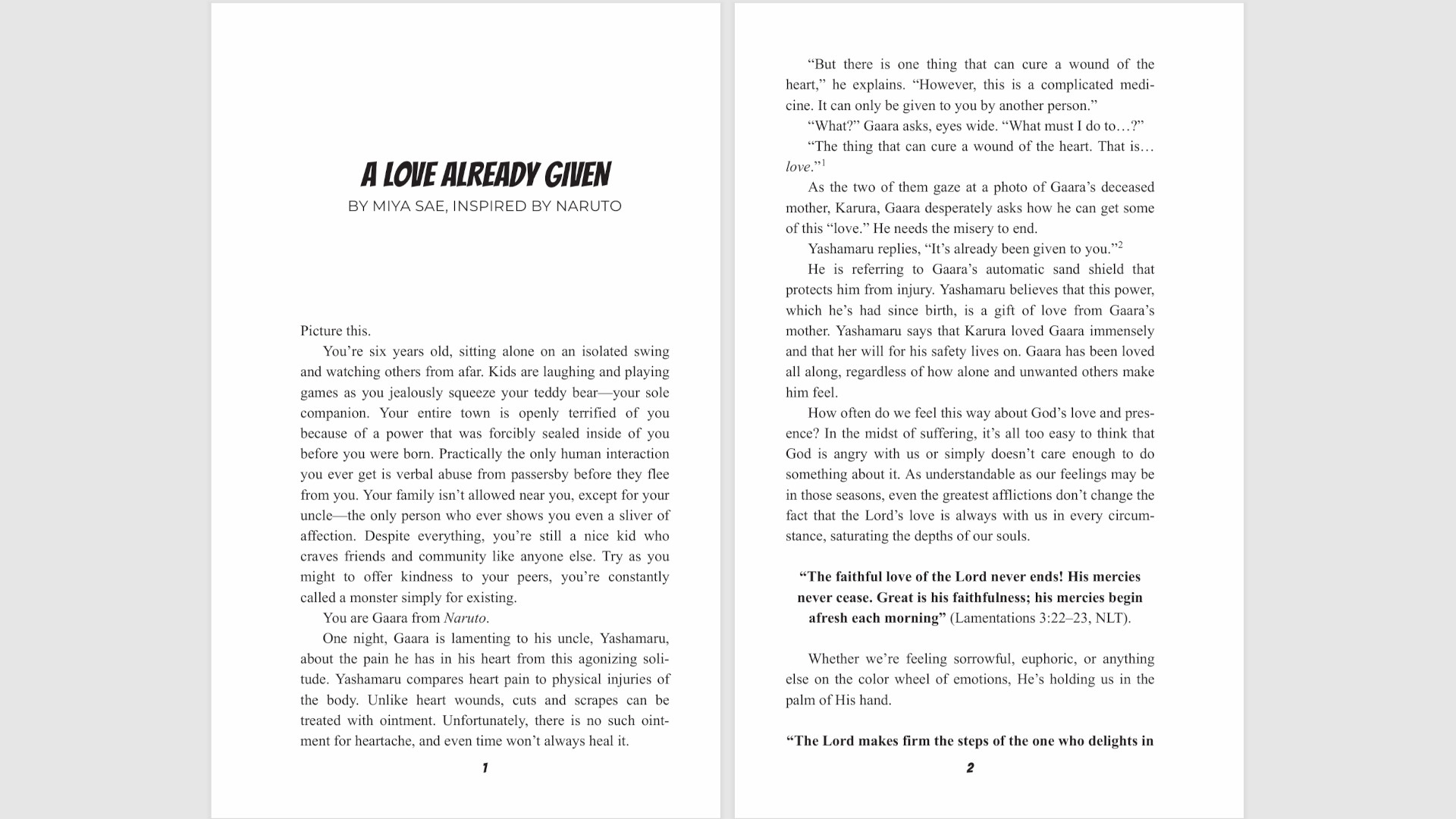 Second Example of Formatting Work